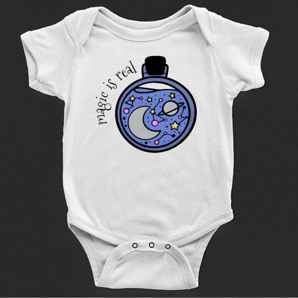 Magic Is Real Baby Onesie